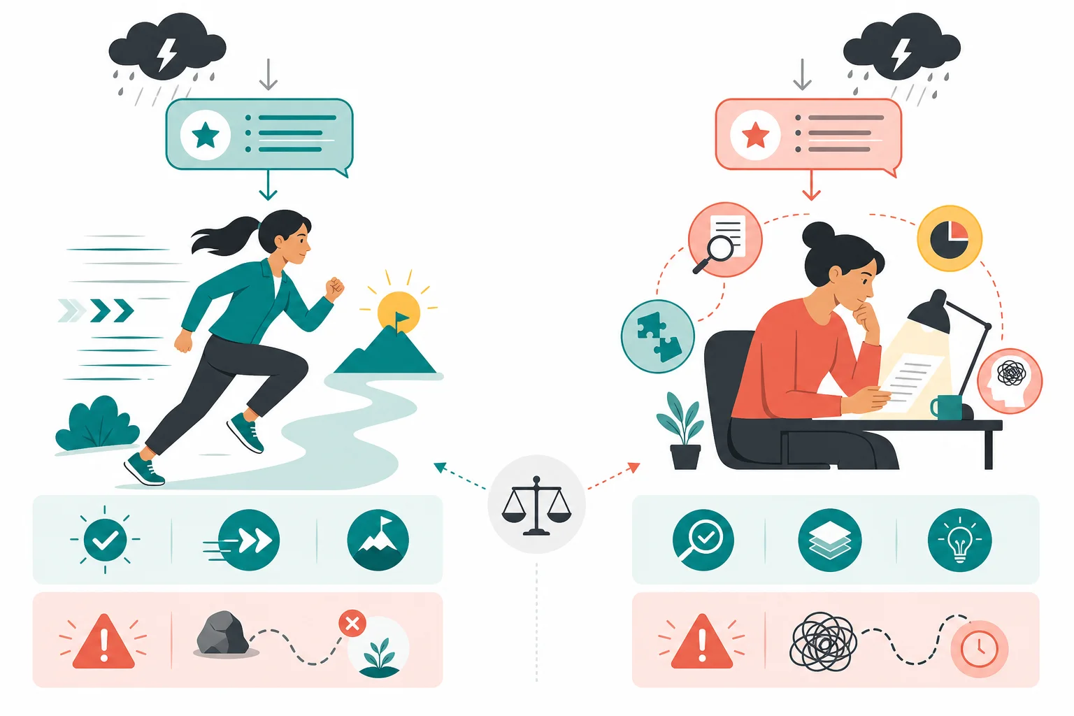 INFJ-A 与 INFJ-T 面对压力、反馈和错误时可能关注不同信号