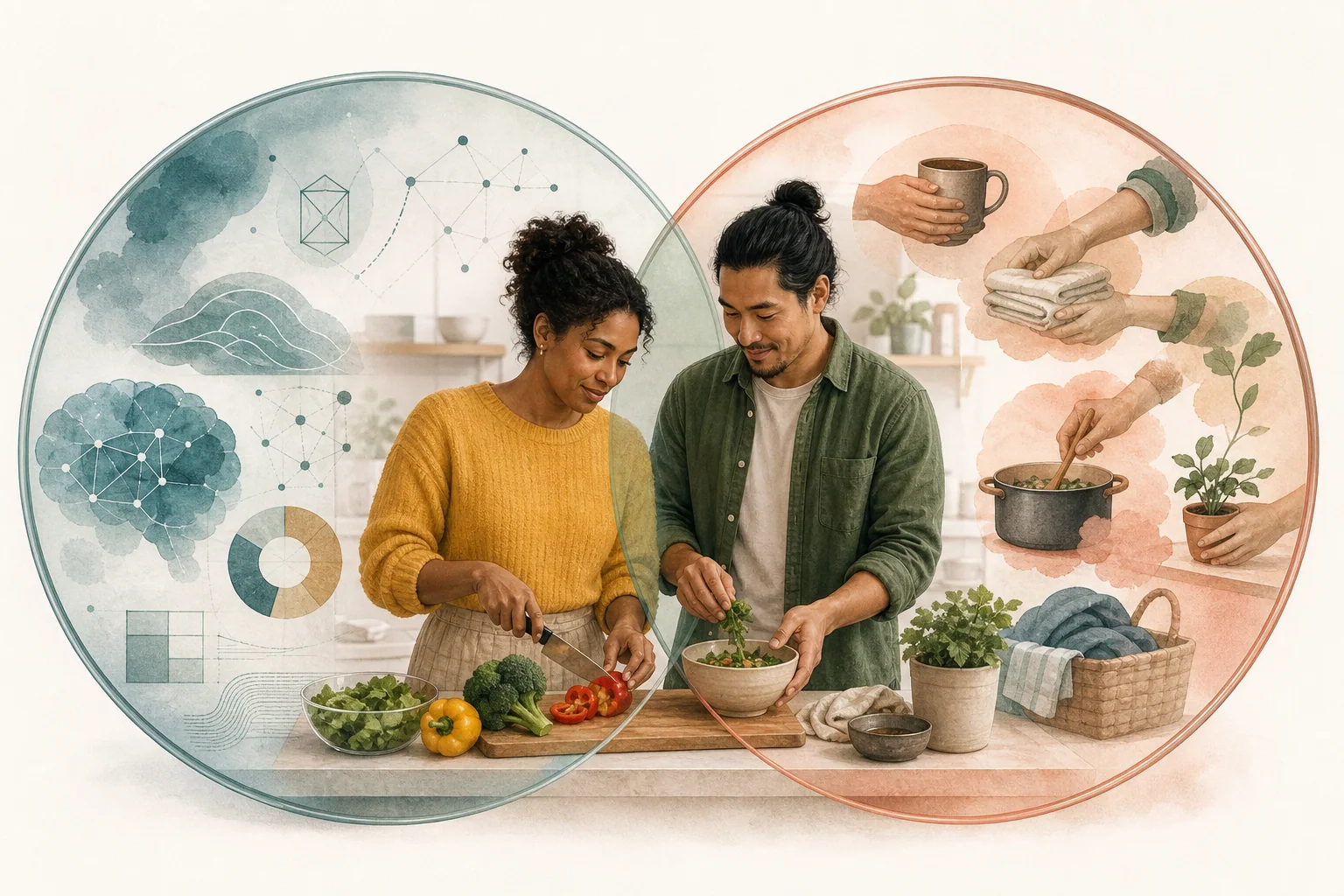 One relationship viewed through two separate lenses